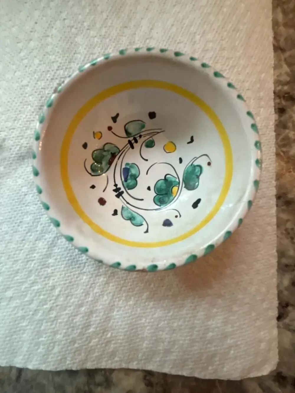 S. SIMEANO Hand Painted Italian Pottery Bowl